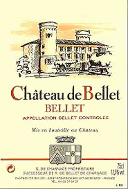 wine label for Château de Bellet showing classification as an 'Appellation controlée